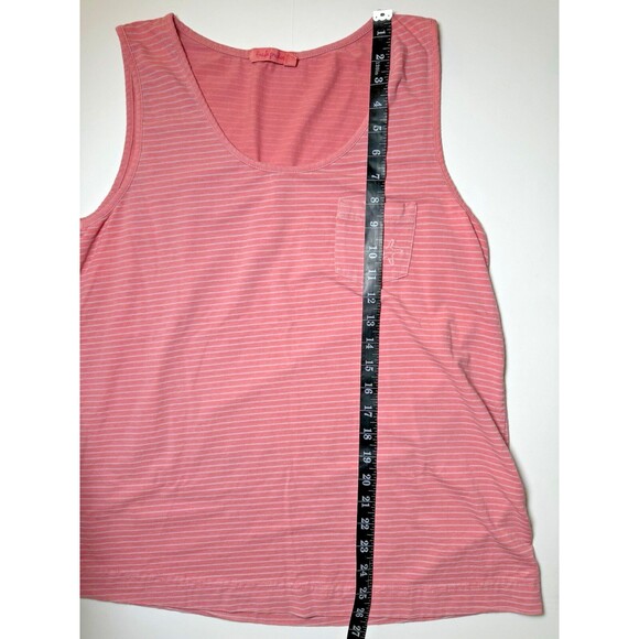 Fresh Produce Pink Stripe Tank Top Womens Large Sleeveless Coastal Beach USA - Picture 8 of 10